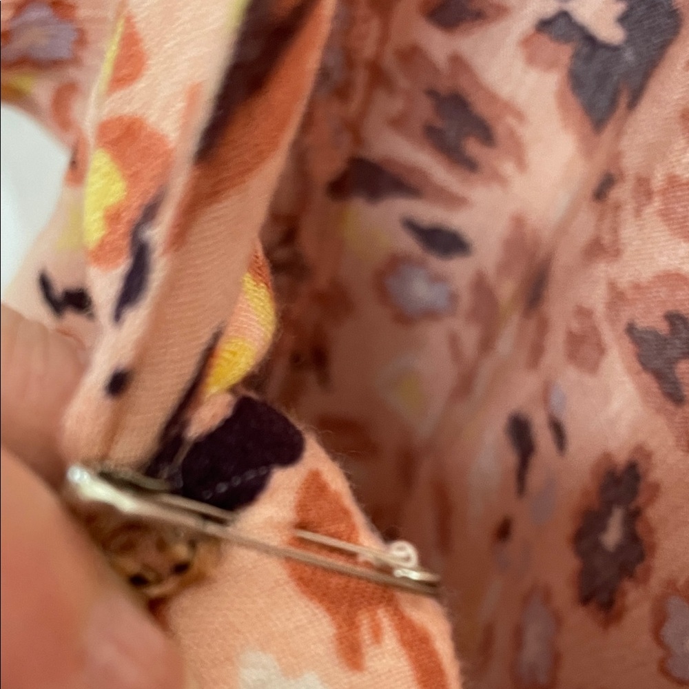 Sofia by Sofia Vergara Peach Floral Maxi Full Wrap Dress - Picture 9 of 9